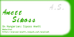 anett siposs business card